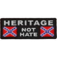 Heritage Not Hate Rebel Flag Patch | Embroidered Patches