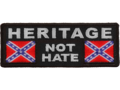 Heritage Not Hate Rebel Flag Patch | Embroidered Patches