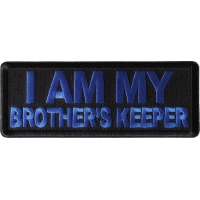 I am My Brother's Keep Patch Blue