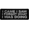I came I saw I forgot What I was doing Iron on Patch