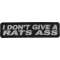 I Don't Give A Rats Ass Naughty Iron on Patch