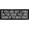 If You Are Not Living On The Edge You Are Taking Up Too Much Space Iron on Morale Patch