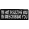 I'm Not Insulting You I'm Describing You Patch
