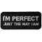 I'm Perfect Just The Way I Am Funny Iron on Patch