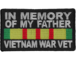 In Memory Of My Father Vietnam War Vet Patch | US Military Vietnam Veteran Patches
