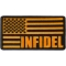 Infidel American Flag Black Yellow Patch