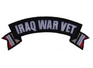 Iraq War Vet Ribbon Small Rocker | US Military Veteran Patches