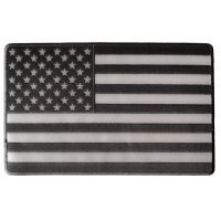 Black And Reflective American Flag Large Back Patch | Embroidered Patches