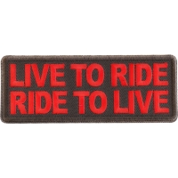 Live To Ride Ride To Live Red Patch