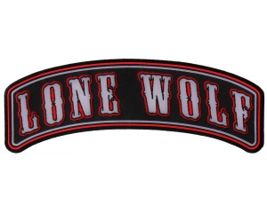 Large Lone Wolf Rocker Patch | Embroidered Patches