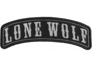 Lone Wolf Rocker Small Patch | Embroidered Patches