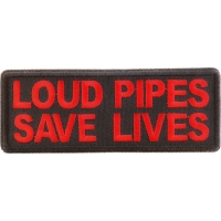 Loud Pipes Save Lives Red Patch