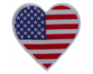 Love USA Heart Patch | Embroidered Patches