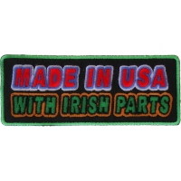 Made In USA With Irish Parts Patch | Embroidered Patches