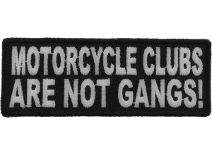 Motorcycle Clubs Are Not Gangs Biker Patch | Embroidered Patches