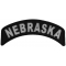 Nebraska Patch Iron on State Rocker