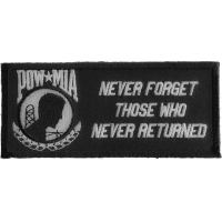 Never Forget Those Who Never Returned POW MIA Patch | US Military Veteran Patches