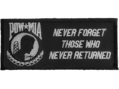 Never Forget Those Who Never Returned POW MIA Patch | US Military Veteran Patches