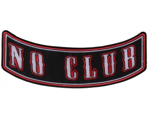 Large No Club Rocker Patch