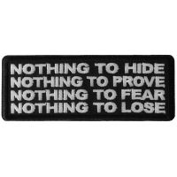 Nothing to Hide Prove Fear Lose Patch