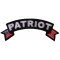 Patriot Rocker Iron on Patch With US Flag