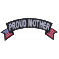Proud Mother US Flag Rocker Patch | US Coast Guard Military Veteran Patches