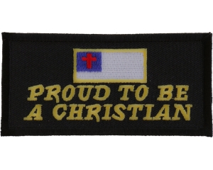 White Religious Cross Embroidered Iron on Patch