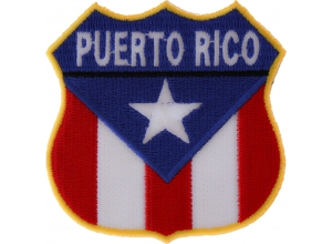 Puerto Rico Shield Flag Patch | Embroidered Patches