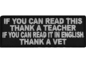 Read English Thank A Vet Patch | US Military Veteran Patches
