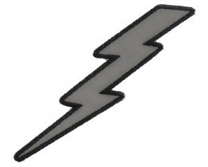 Reflective Lightning Bolt Left Patch | Embroidered Patches