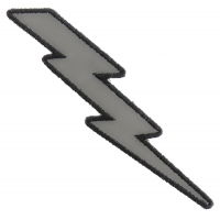 Reflective Lightning Bolt Right Patch | Embroidered Patches