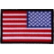 Reversed American Flag with Black Borders Patch