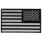 Reversed US Flag Black White Patch 4 Inch