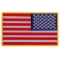 Reversed US Flag Patch 4 Inch Yellow Border