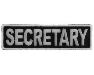 Secretary Patch 3.5 Inch White