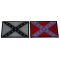 Set of 2 Rebel Flag Patches in Color and Black and Gray