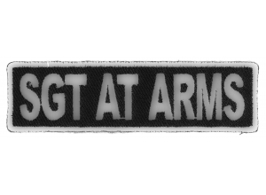 Sgt At Arms Patch 3.5 Inch White