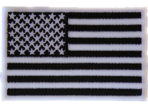 Subdued Black White US Flag Patch | Embroidered Patches