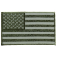 Subdued Green American Flag Patch