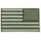Green American Flag Patch Reversed