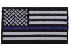 Subdued US Flag With Blue Stripe Patch | Embroidered Patches