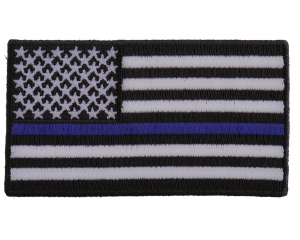 Subdued US Flag With Blue Stripe Patch | Embroidered Patches
