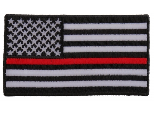 Subdued US Flag With Red Stripe Patch | Embroidered Patches