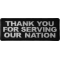 Thank You For Serving Our Nation Patriotic Iron on Patch