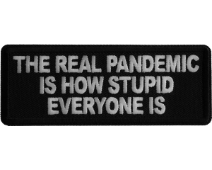 The Real Pandemic is How Stupid Everyone is Iron on Patch