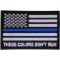 Blue Stripe American Flag Patch - These Colors Don't Run - for Jackets and Vests