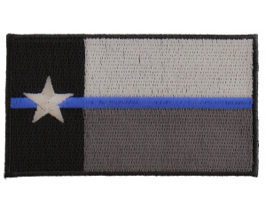 Thin Blue Line Texas State Flag Patch For Law Enforcement | Embroidered Patches