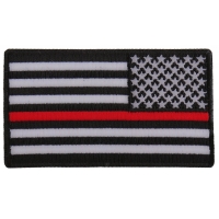 Thin Red Line American Flag Reversed Patch | Embroidered Patches