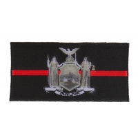 Thin Red Line New York State Flag Patch For Firefighters | Embroidered Patches Thin Red Line New York State Flag Patch For Firefighters | Embroidered Patches