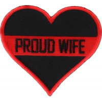Thin Red Line Proud Wife Patch For Firefighters | Embroidered Patches